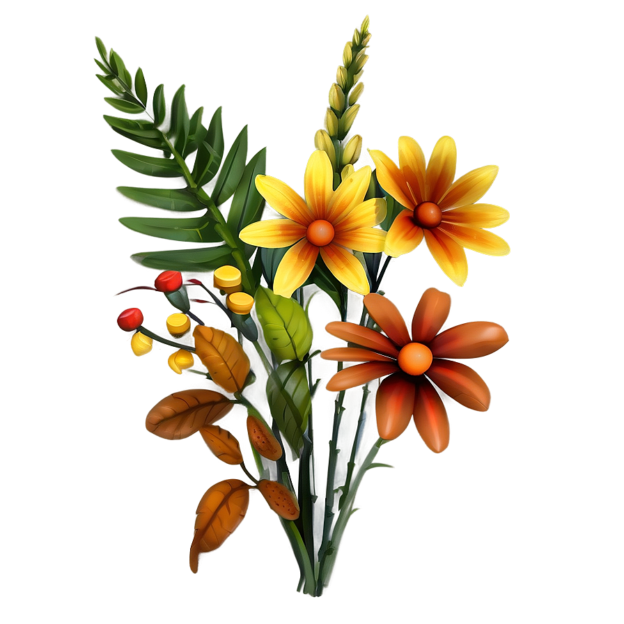 Fall Landscape Flowers Png Xfi