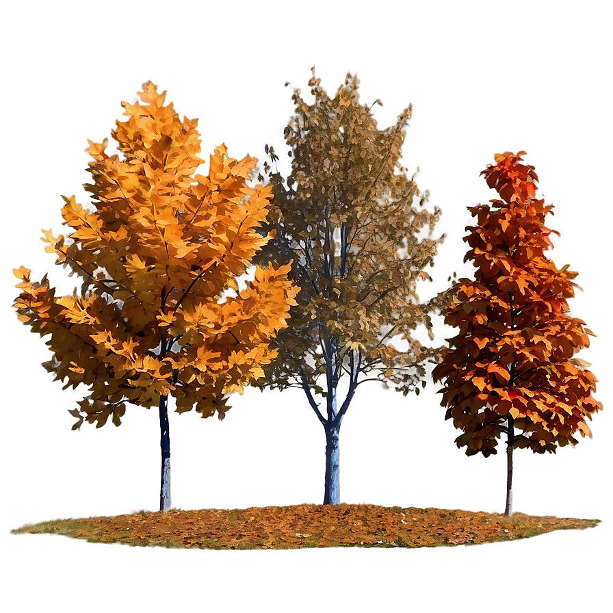 Fall Trees Against Blue Sky Png 94