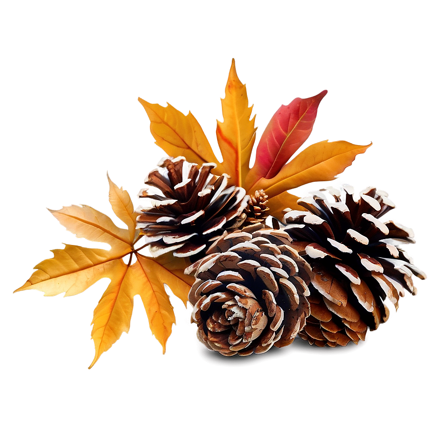 Fallen Leaves And Pinecones Png 06292024