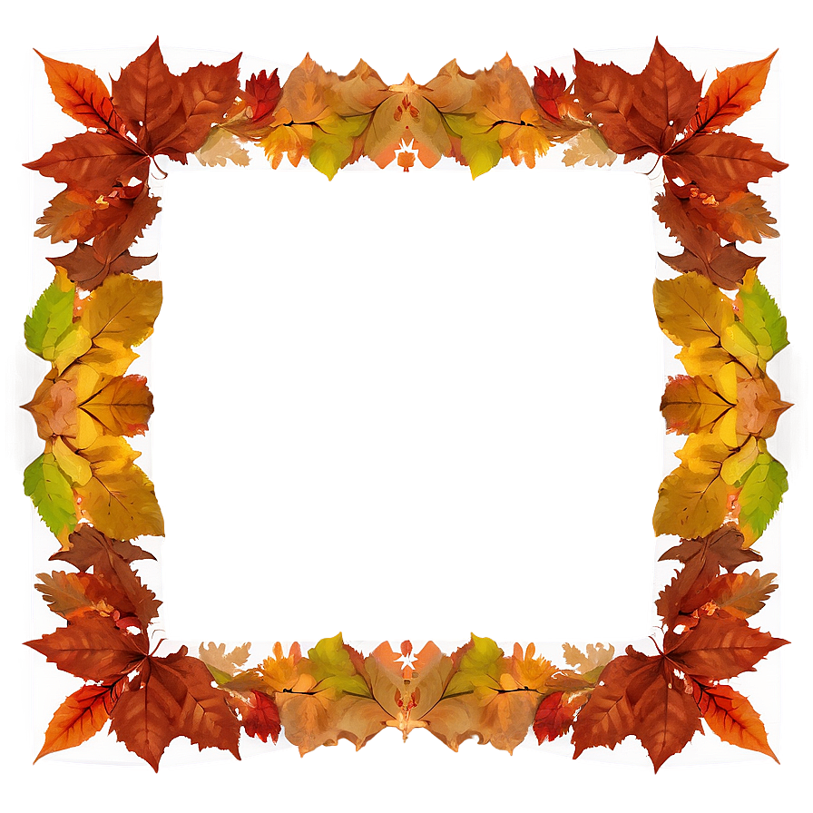 Fallen Leaves Frame Png Tws