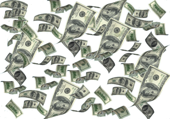 Falling Dollar Bills Background