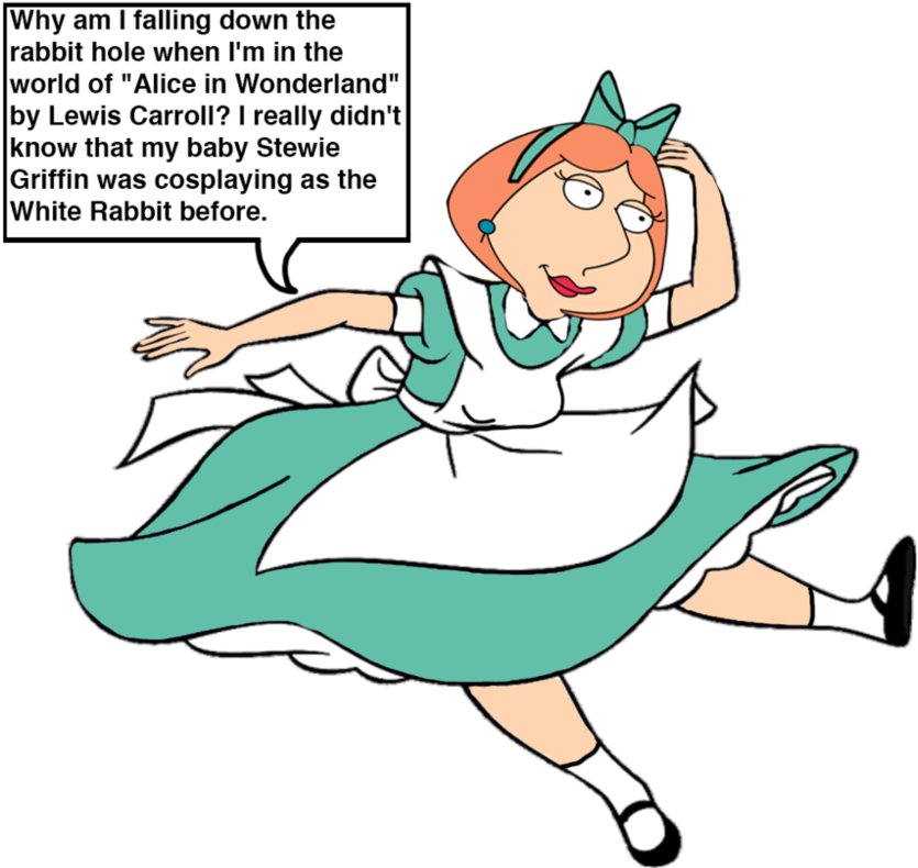 Falling Clipart Falling Down - Alice In Wonderland Alice Falling, HD Png Download PNG with transparent background