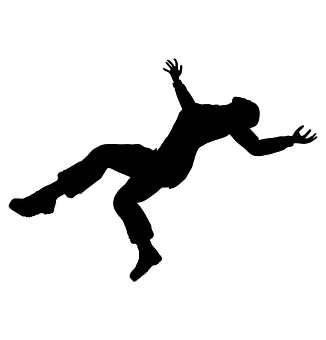 Falling Person Silhouette