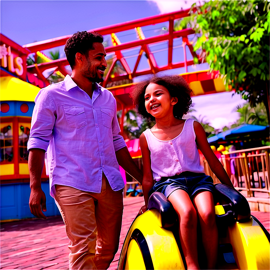 Family At Amusement Park Png Epi49