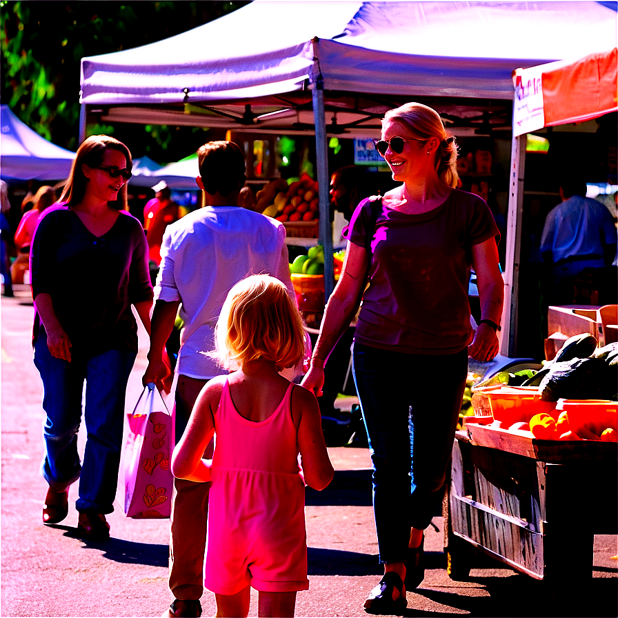 Family At The Farmers Market Png Bbv90