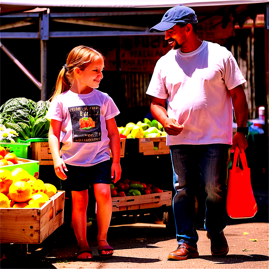 Family At The Farmers Market Png Lfp