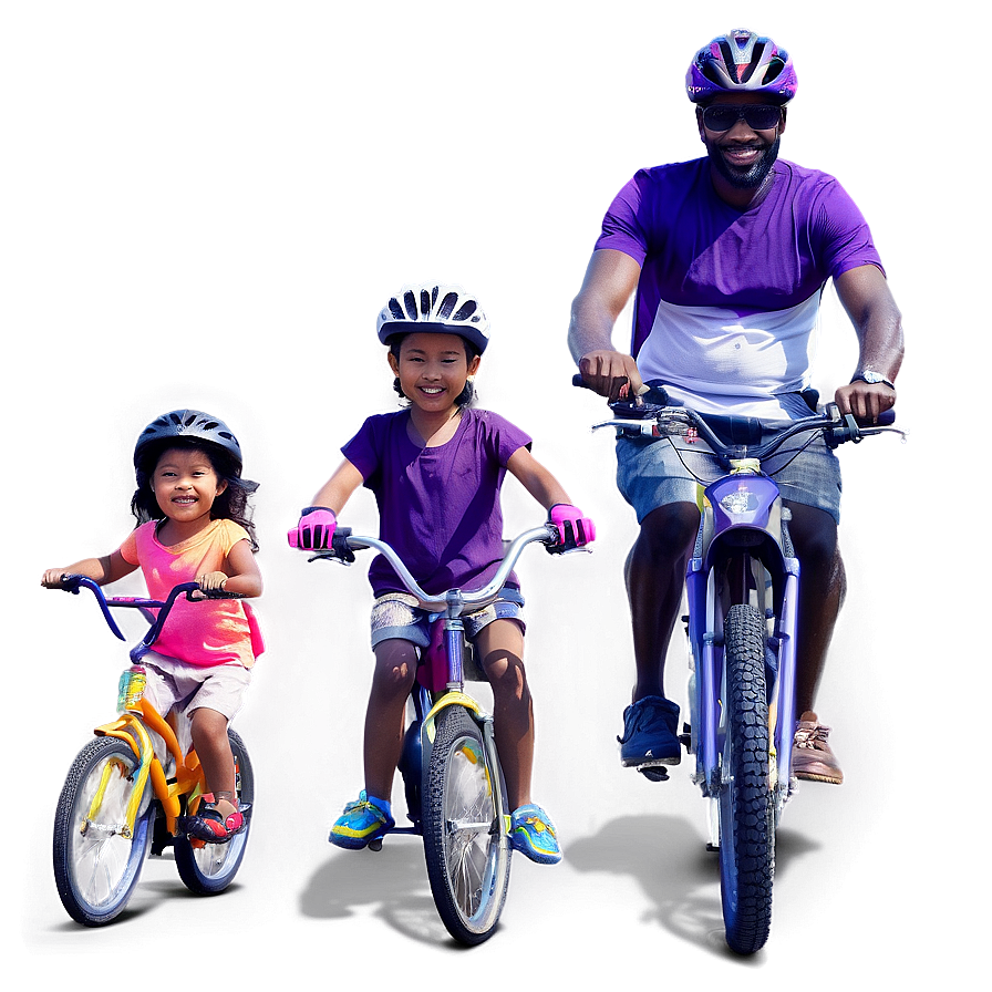 Family Bike Outing PNG pgo PNG with transparent background
