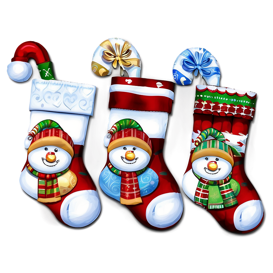 Family Christmas Stocking Set Png 06132024