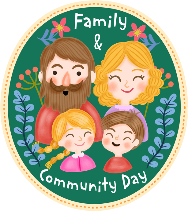 Family Community Day Celebration Sticker