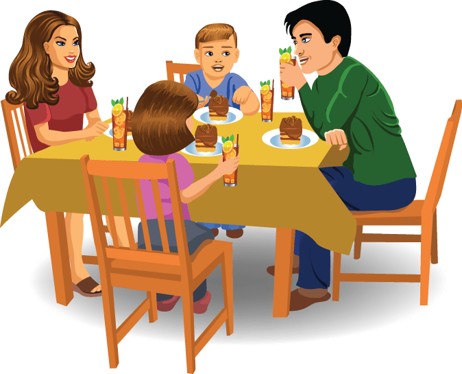 Family Dinner Clipart Png, Transparent Png PNG with transparent background