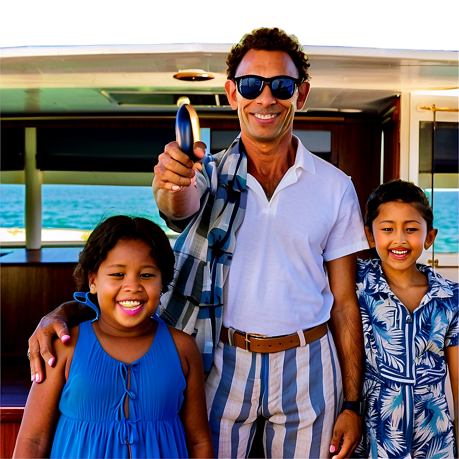 Family Enjoying Yacht Trip Png Iru91