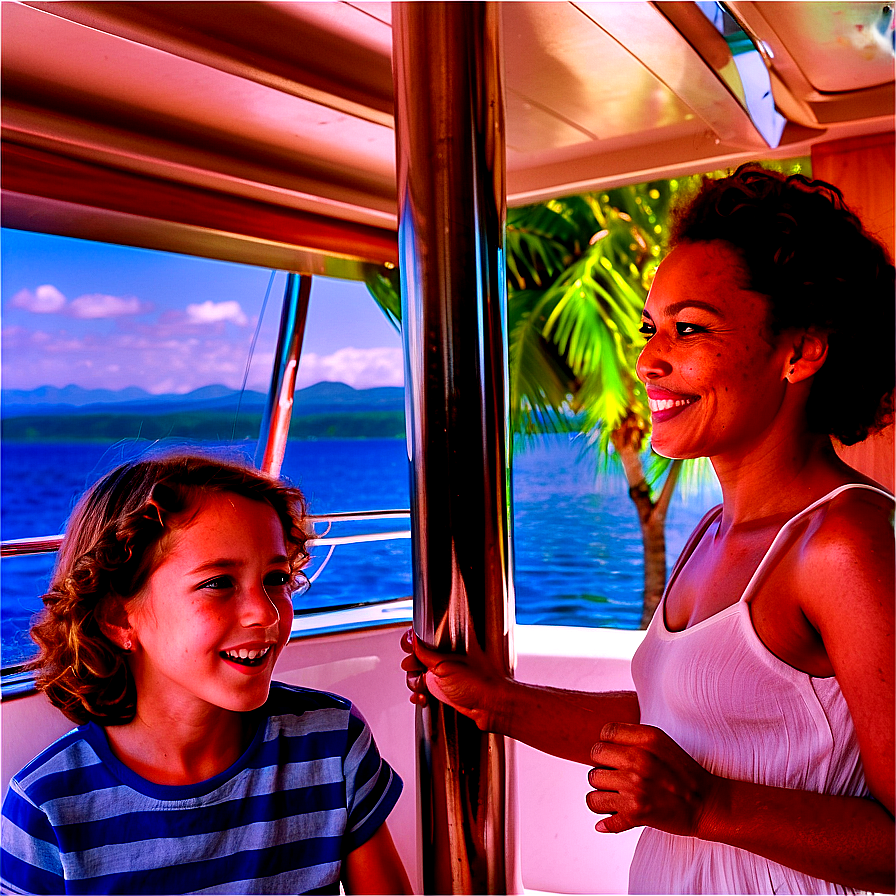 Family Enjoying Yacht Trip Png Ixo54