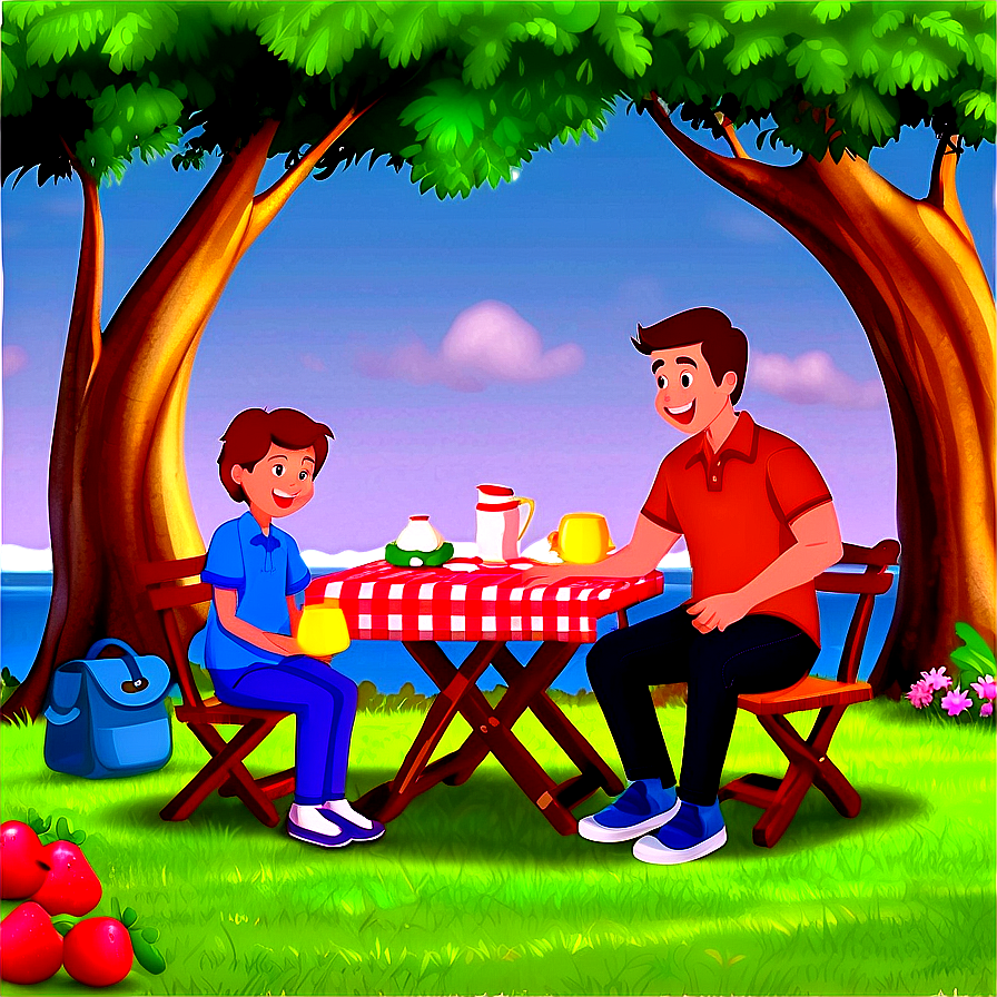 Family Picnic Cartoon Png 06282024