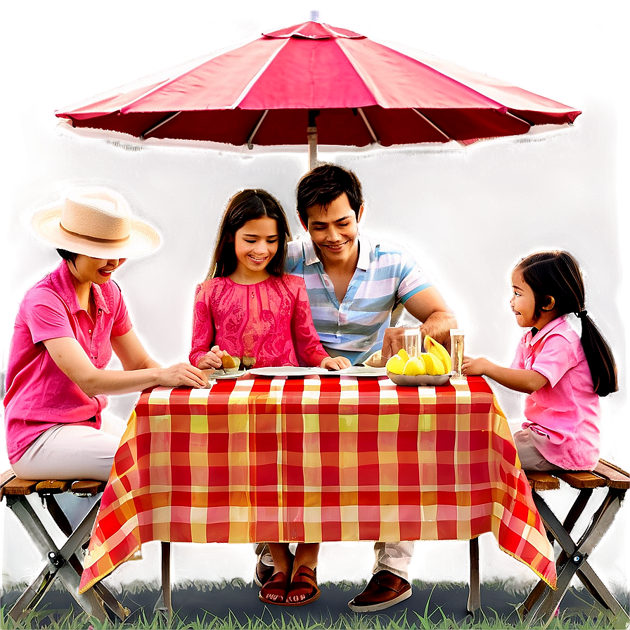 Family Picnic Scene Png 48