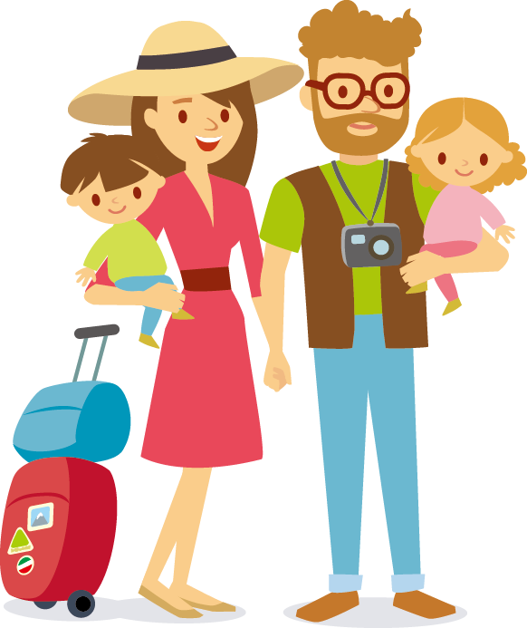 Family Travel Clip Art - Family Travel Vector Png, Transparent Png PNG with transparent background