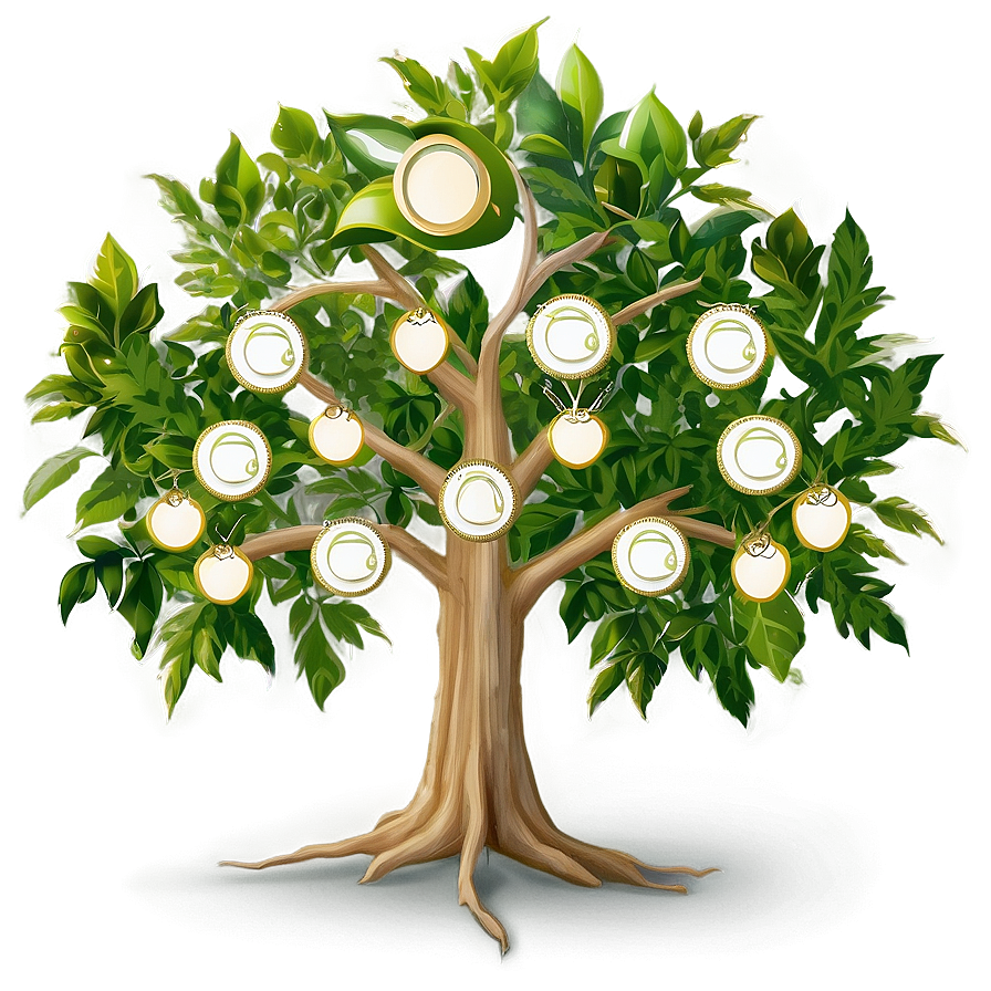 Family Reunion Tree With Symbols Png Orf