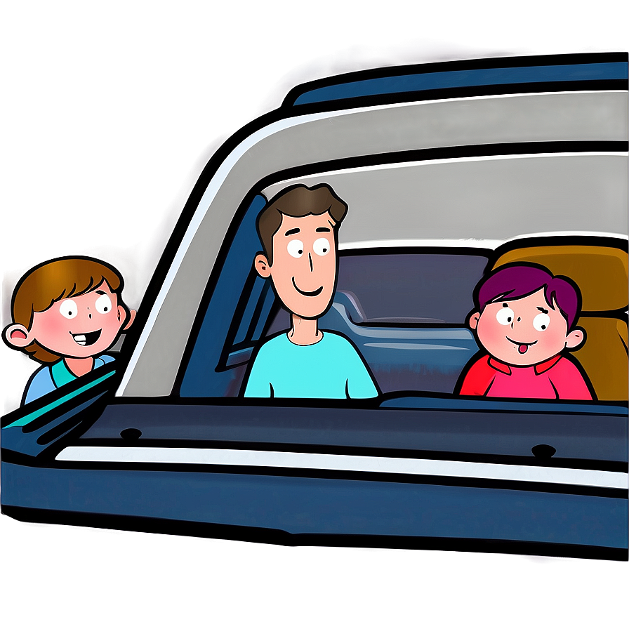 Family Road Trip Cartoon Png Ycr4