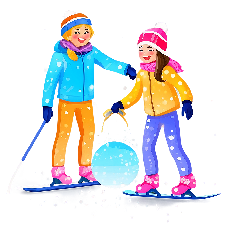 Family Winter Fun Clipart Png 06262024