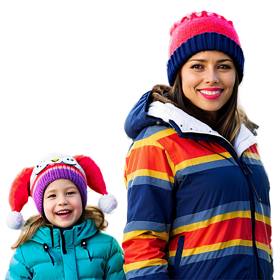 Family Winter Fun Png Auo