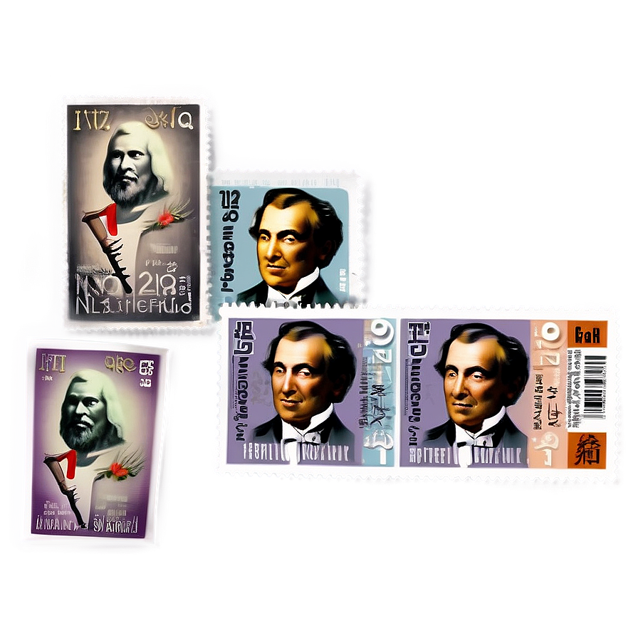 Famous Inventors Postage Stamp Png 06122024