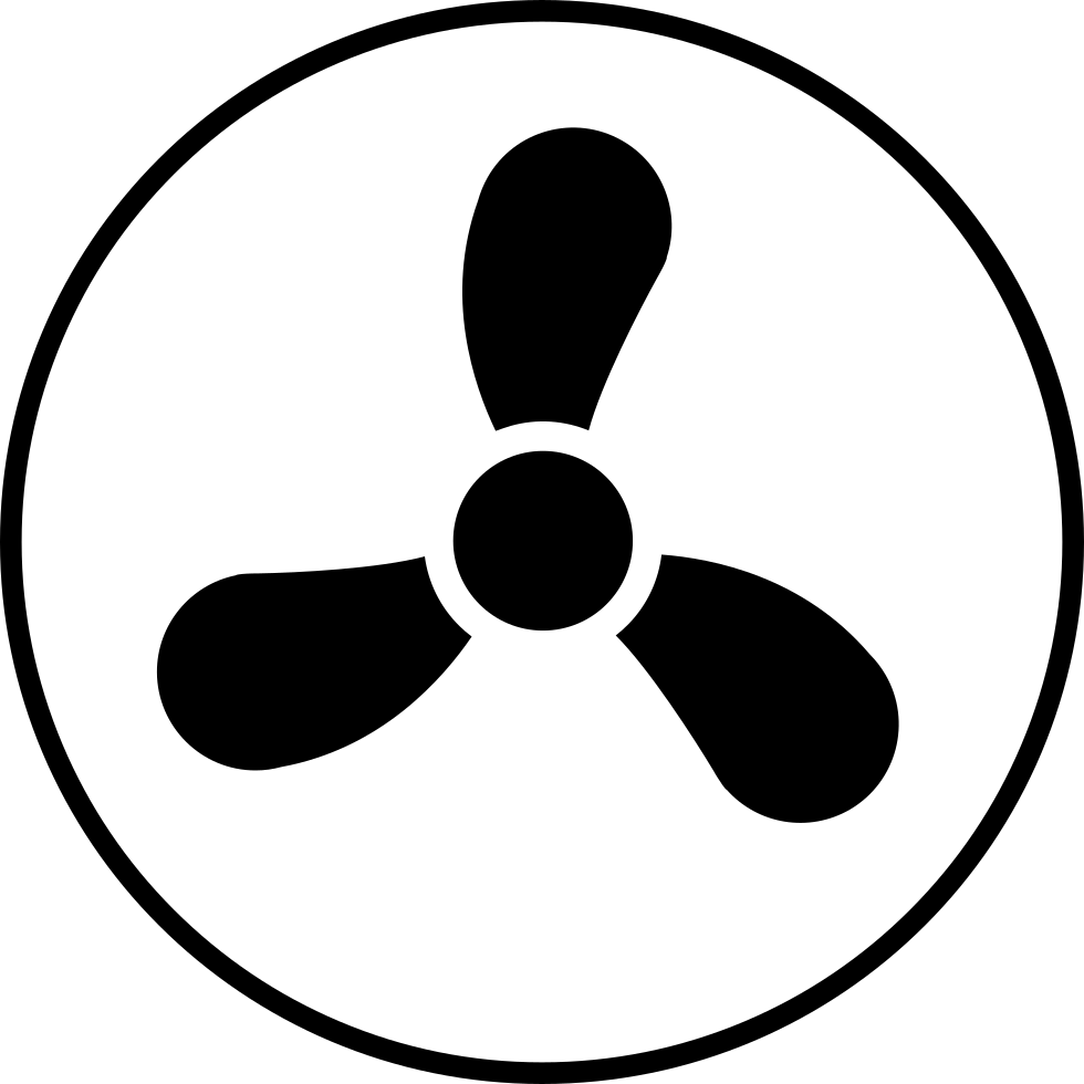 Fan Blade Icon Silhouette