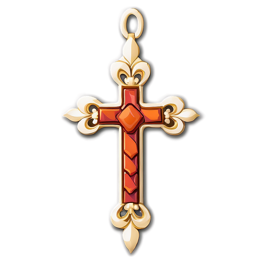 Fancy Cross In Circle Png 06292024