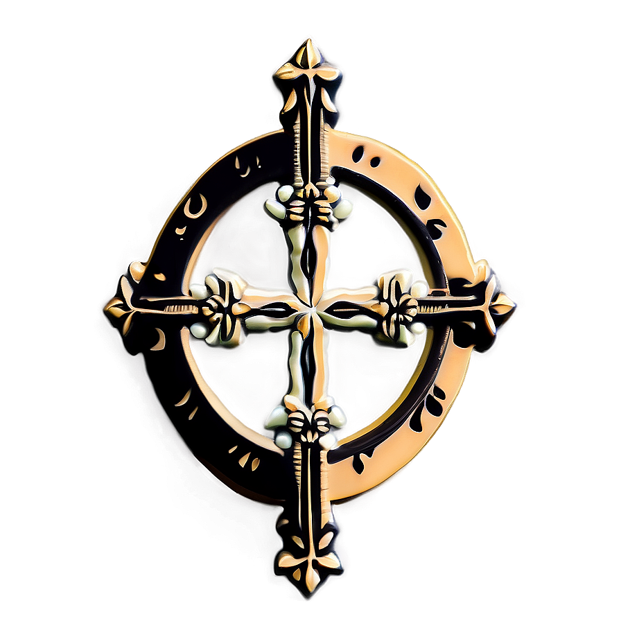 Fancy Cross In Circle Png 89