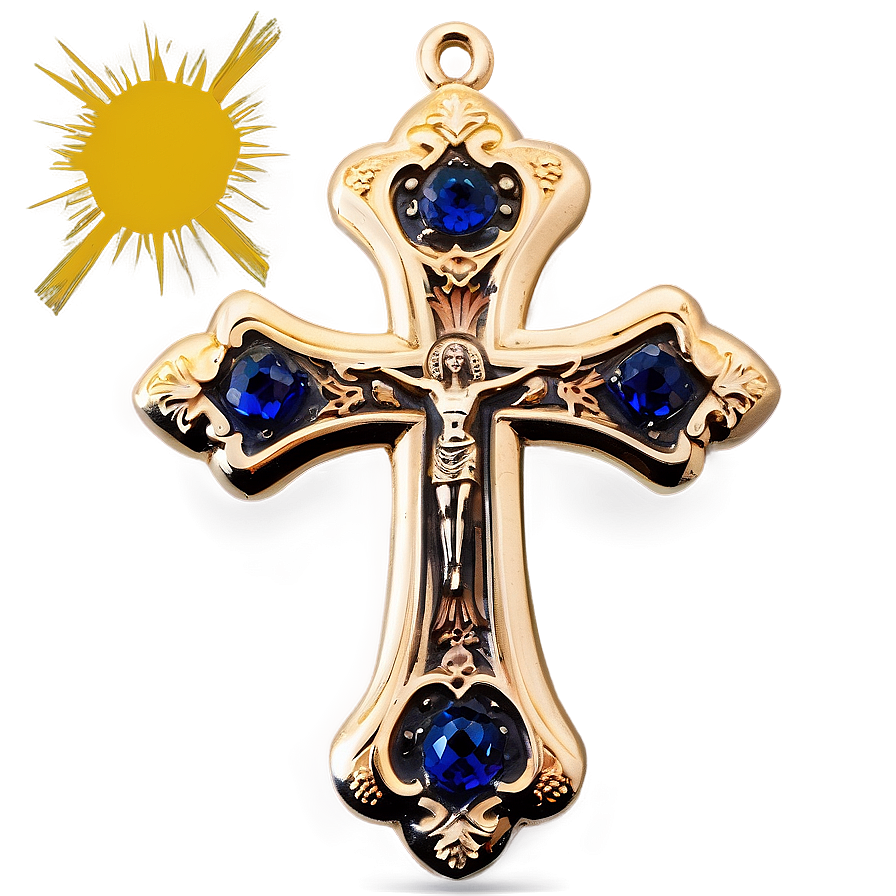 Fancy Cross In Hand Png 06292024