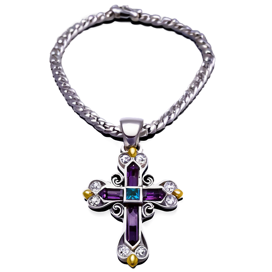 Fancy Cross Jewelry Design Png Ppt15