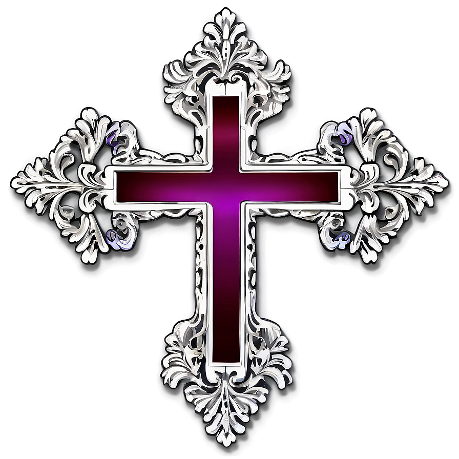 Fancy Cross Motif Png Iel48