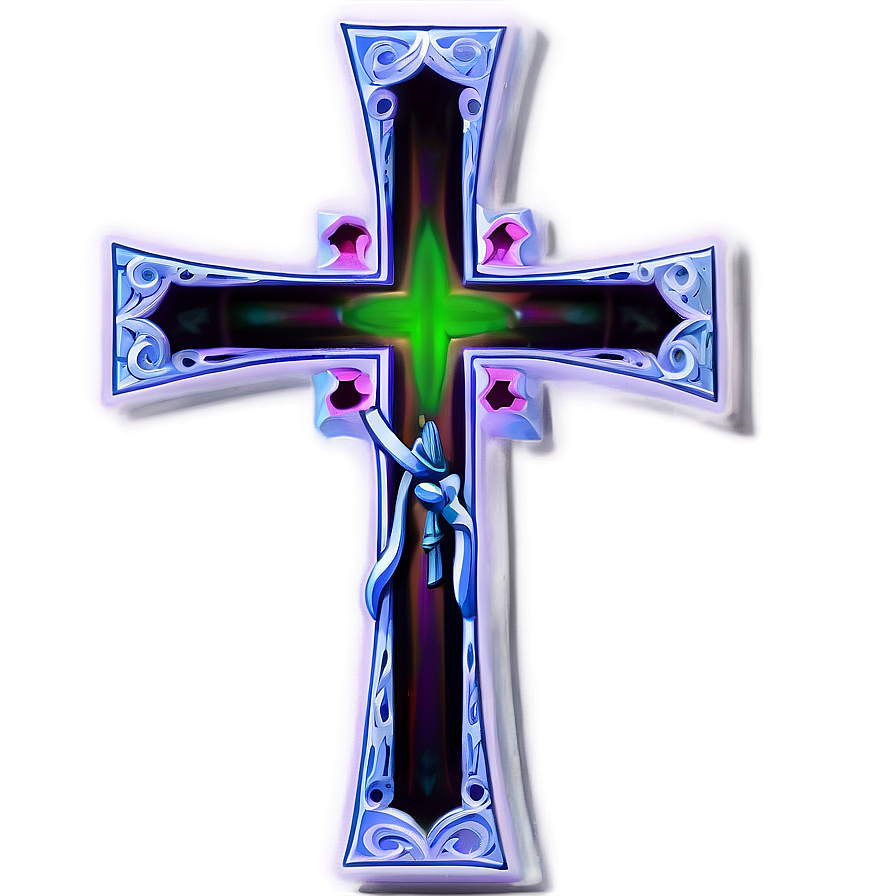 Fancy Cross Outline Png Gtf