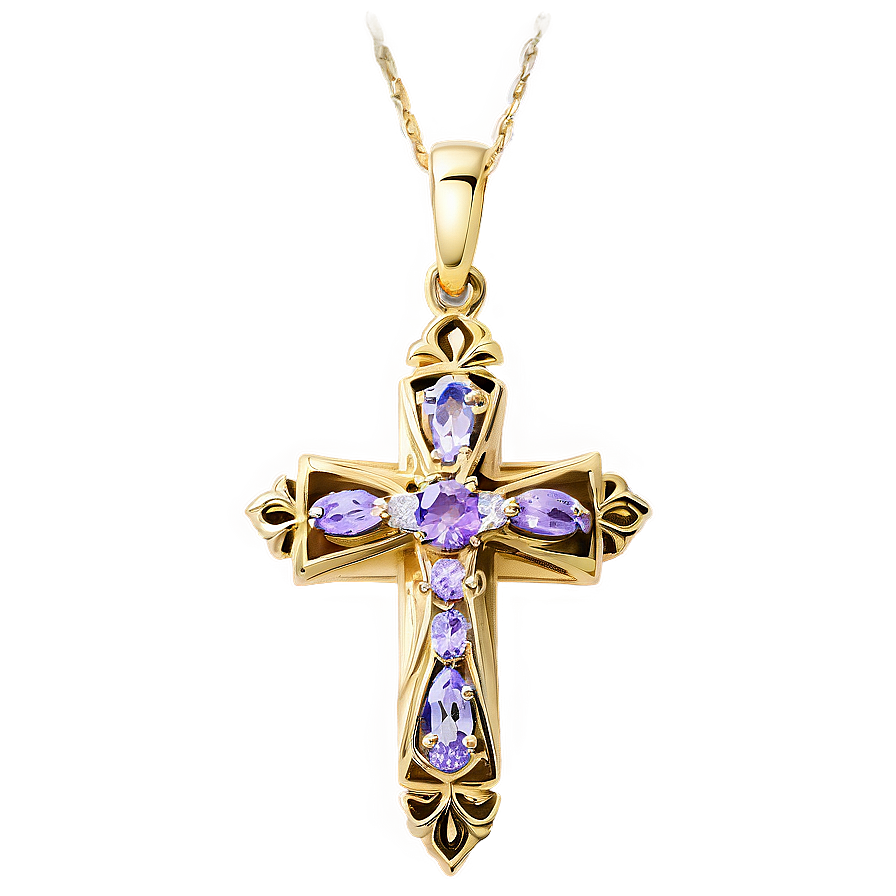 Fancy Cross Pendant Png 06292024