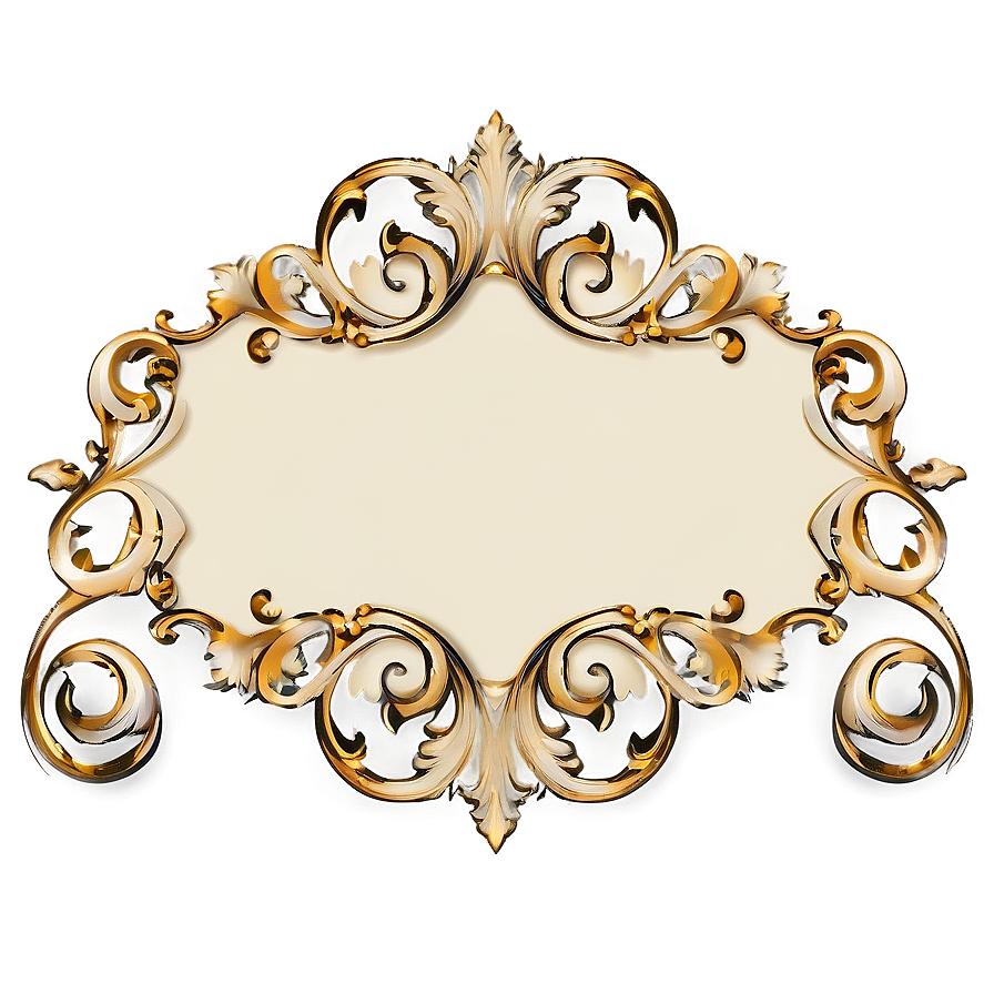 Fancy Frame With Scrolls Png 06132024