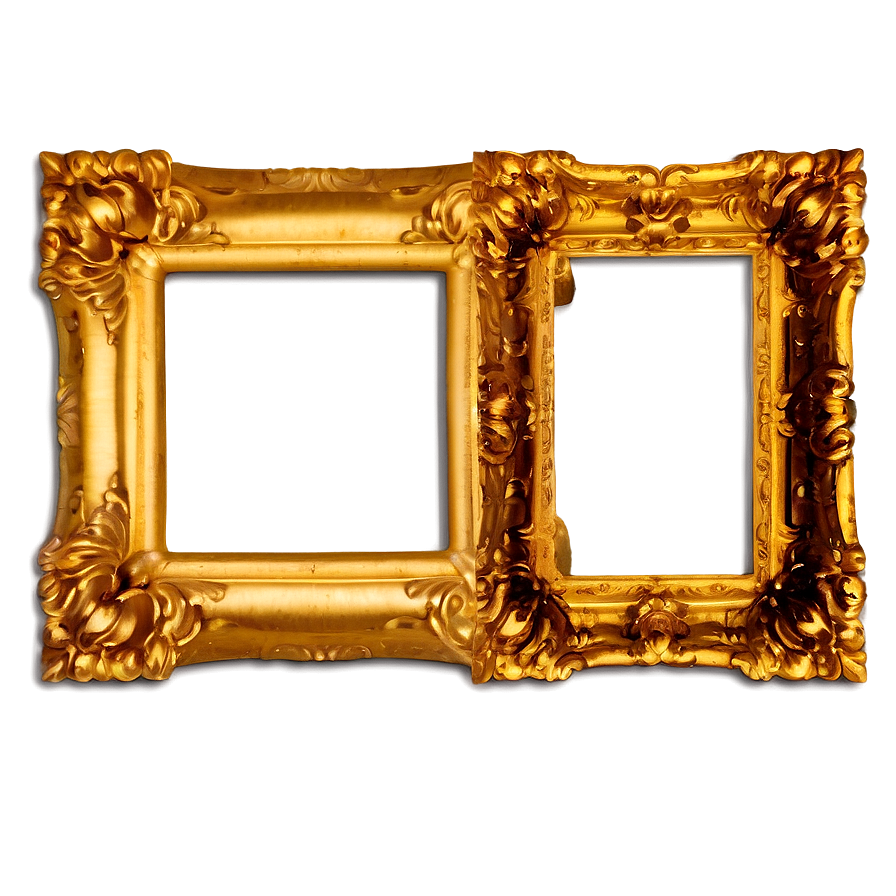 Fancy Gold Frame Png Exv