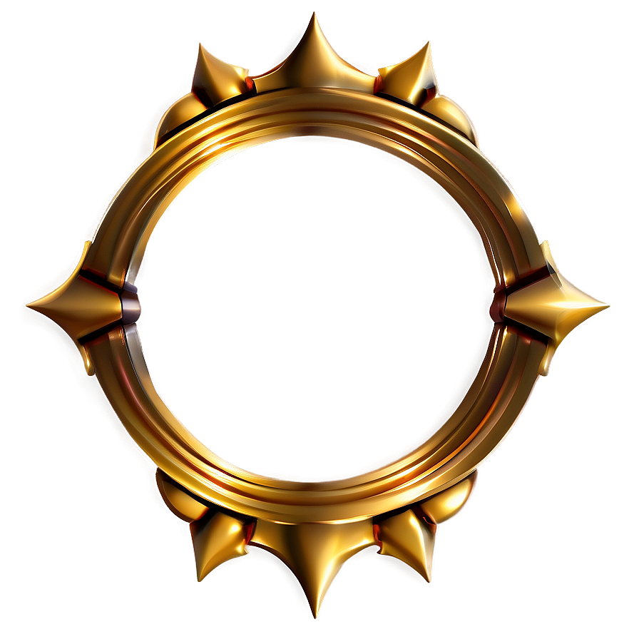 Fancy Golden Circular Border Png Ryi