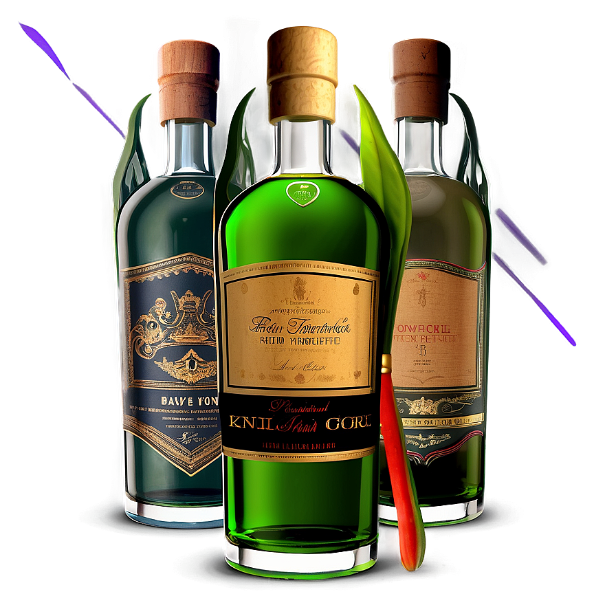 Fancy Liquor Bottle With Cork Png Gkm