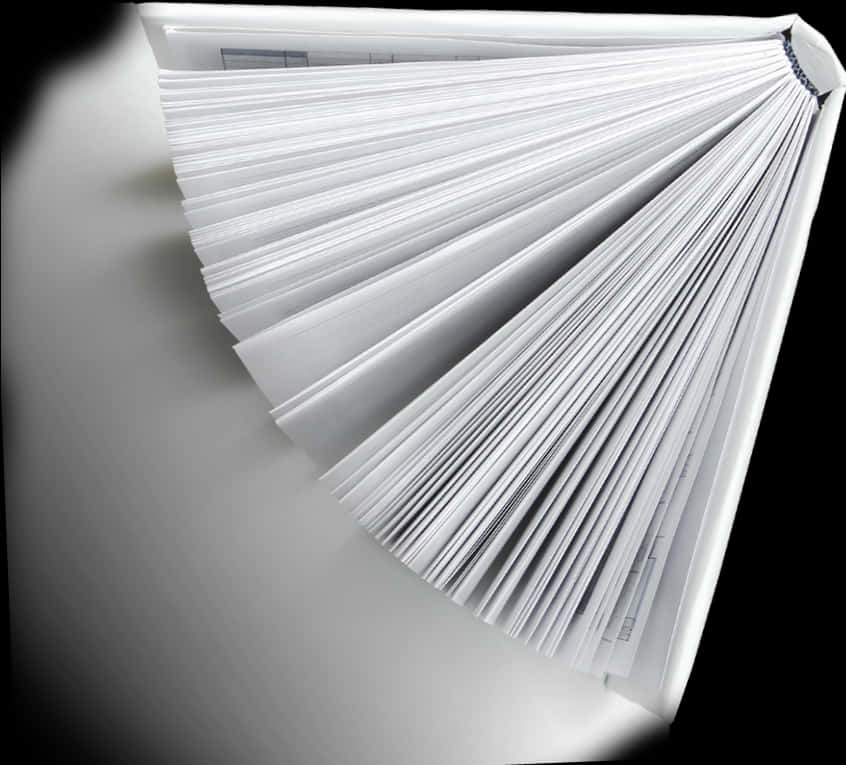 Fanned Open Book Pages PNG with transparent background