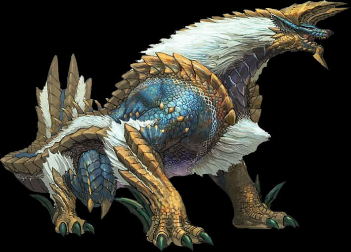 Fantastical Beast Illustration PNG with transparent background