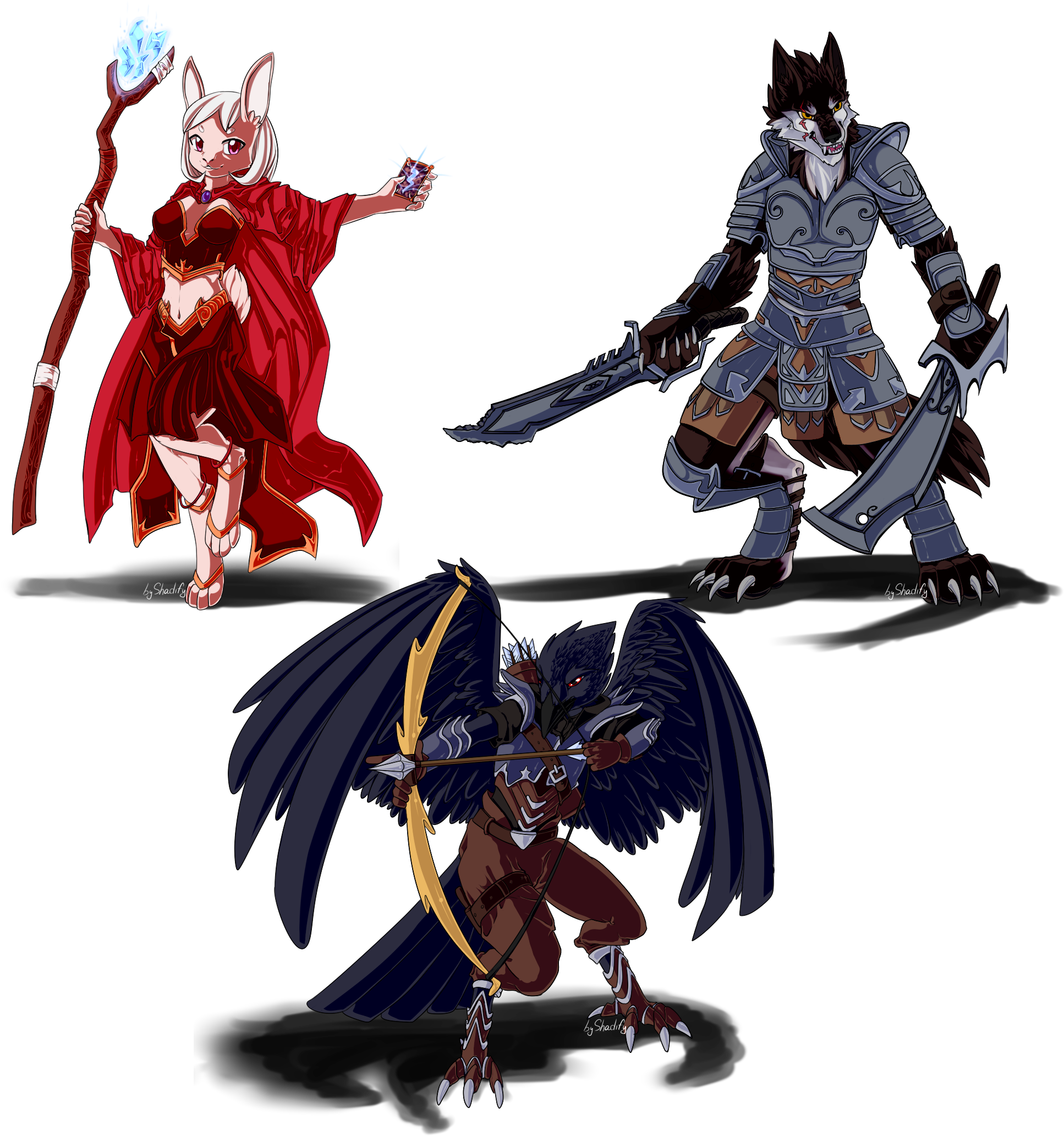 Fantasy Animal Characters Trio