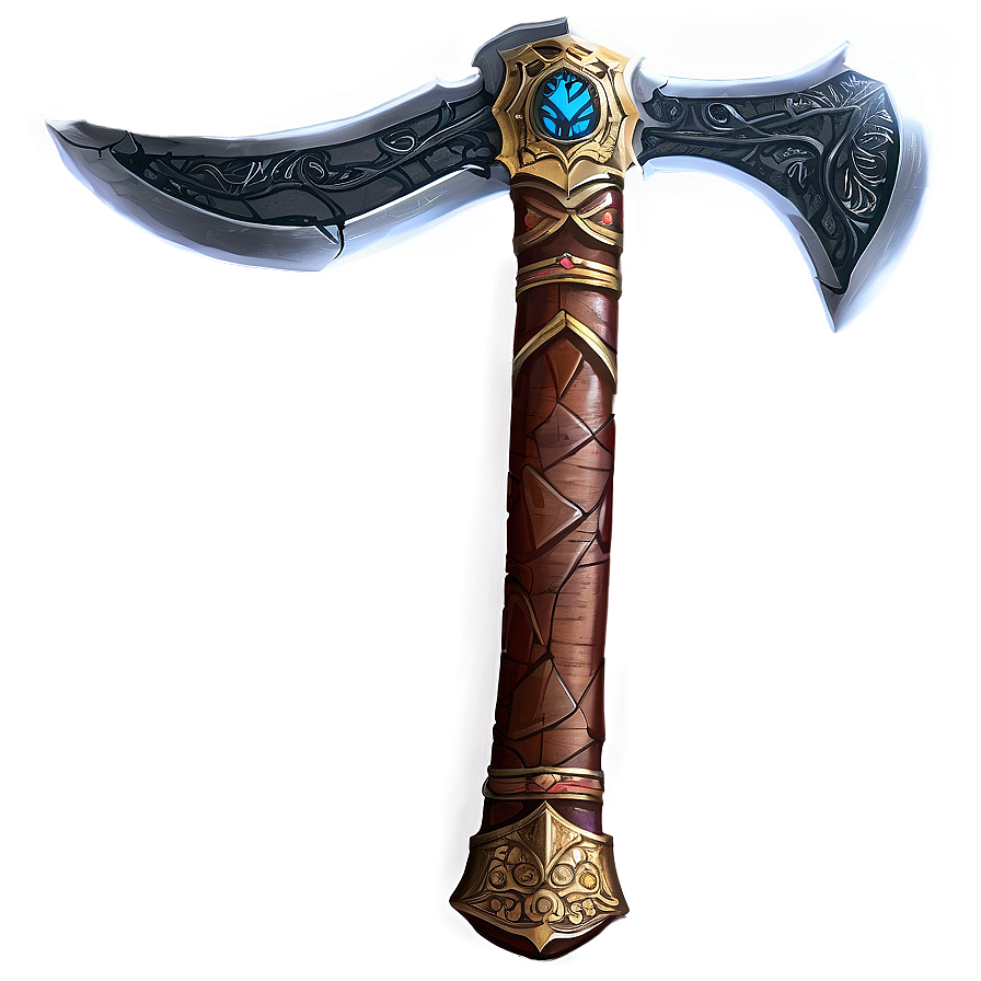 Fantasy Axe Illustration PNG bwa47 PNG with transparent background