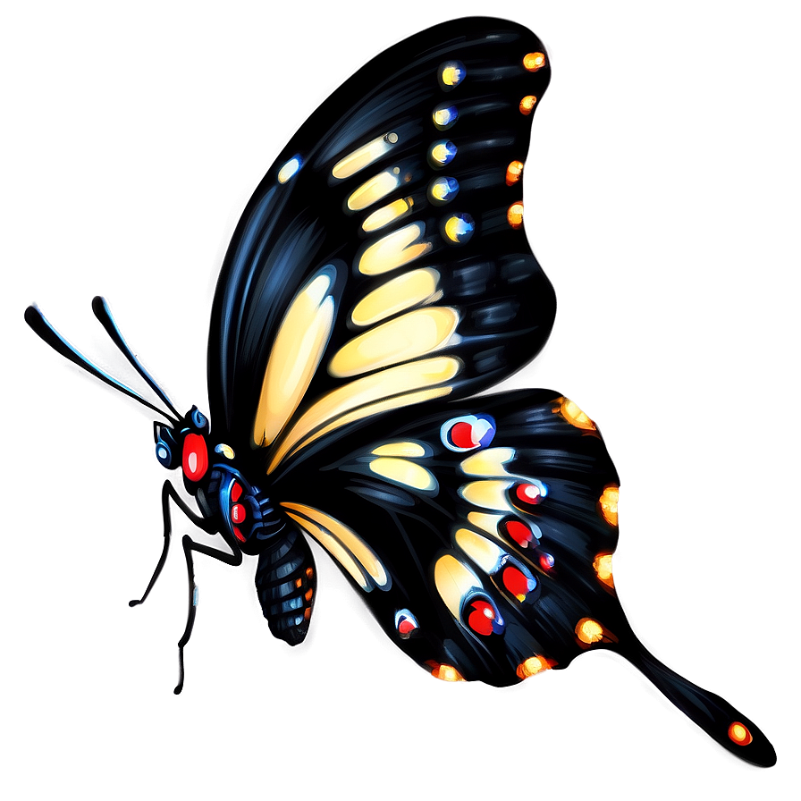 Fantasy Black Butterfly Drawing Png Tfq23