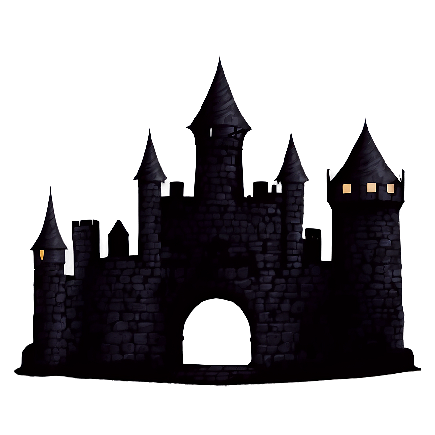 Fantasy Castle Silhouette Png 06232024