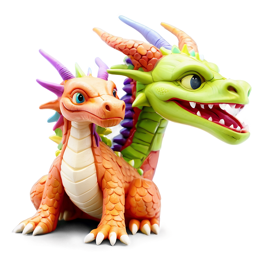 Fantasy Clay Dragons Png 06212024