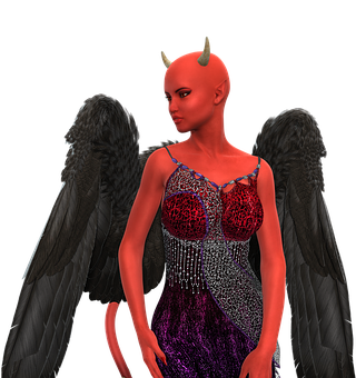 Fantasy Demon Womanwith Wings