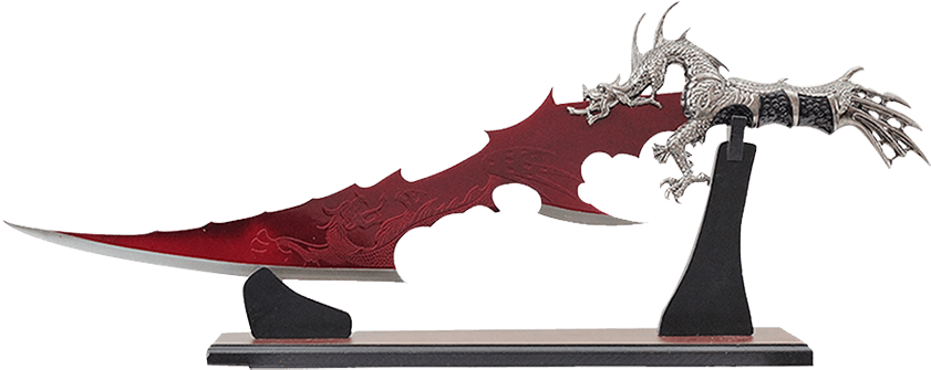 Blood Red Blade Dragon Dagger - Dragon Dagger, HD Png Download PNG with transparent background