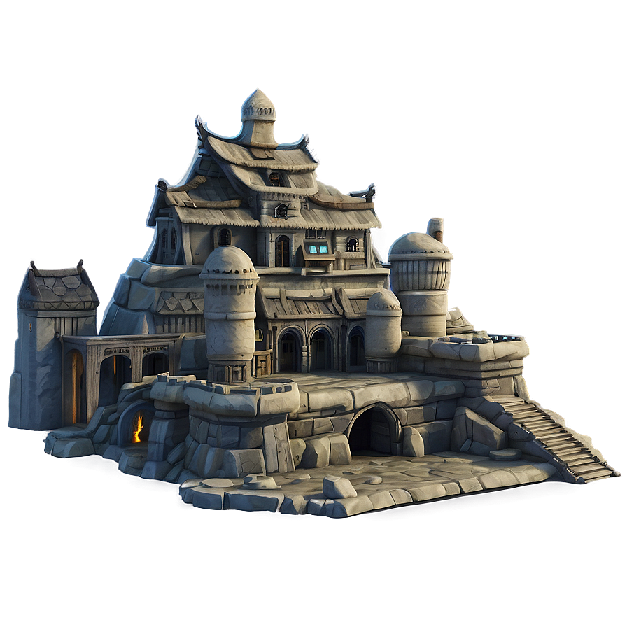 Fantasy Dwarven City Png Nqc