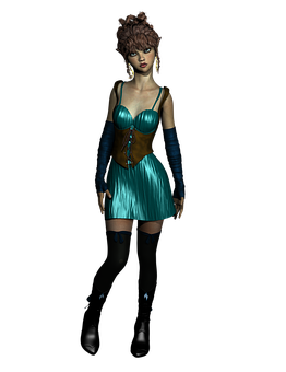 Fantasy Elf Character Illustration PNG with transparent background