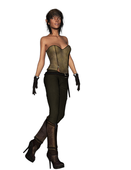 Fantasy Elf Character Portrait PNG with transparent background