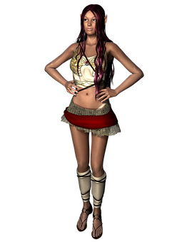 Fantasy_ Elf_ Girl_ Render.jpg PNG with transparent background