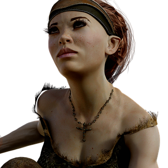 Fantasy_ Elf_ Portrait PNG with transparent background